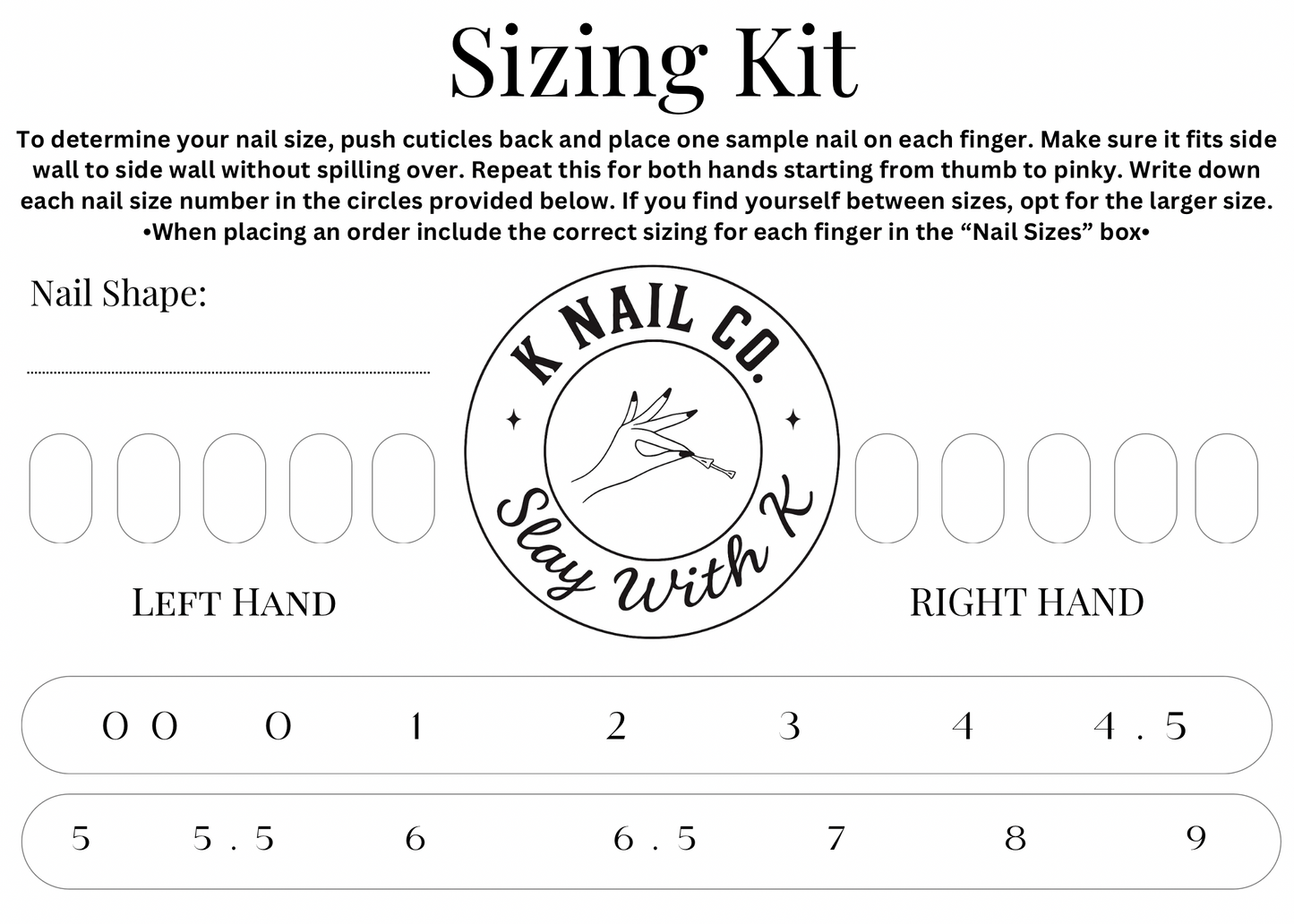 SIZING KIT