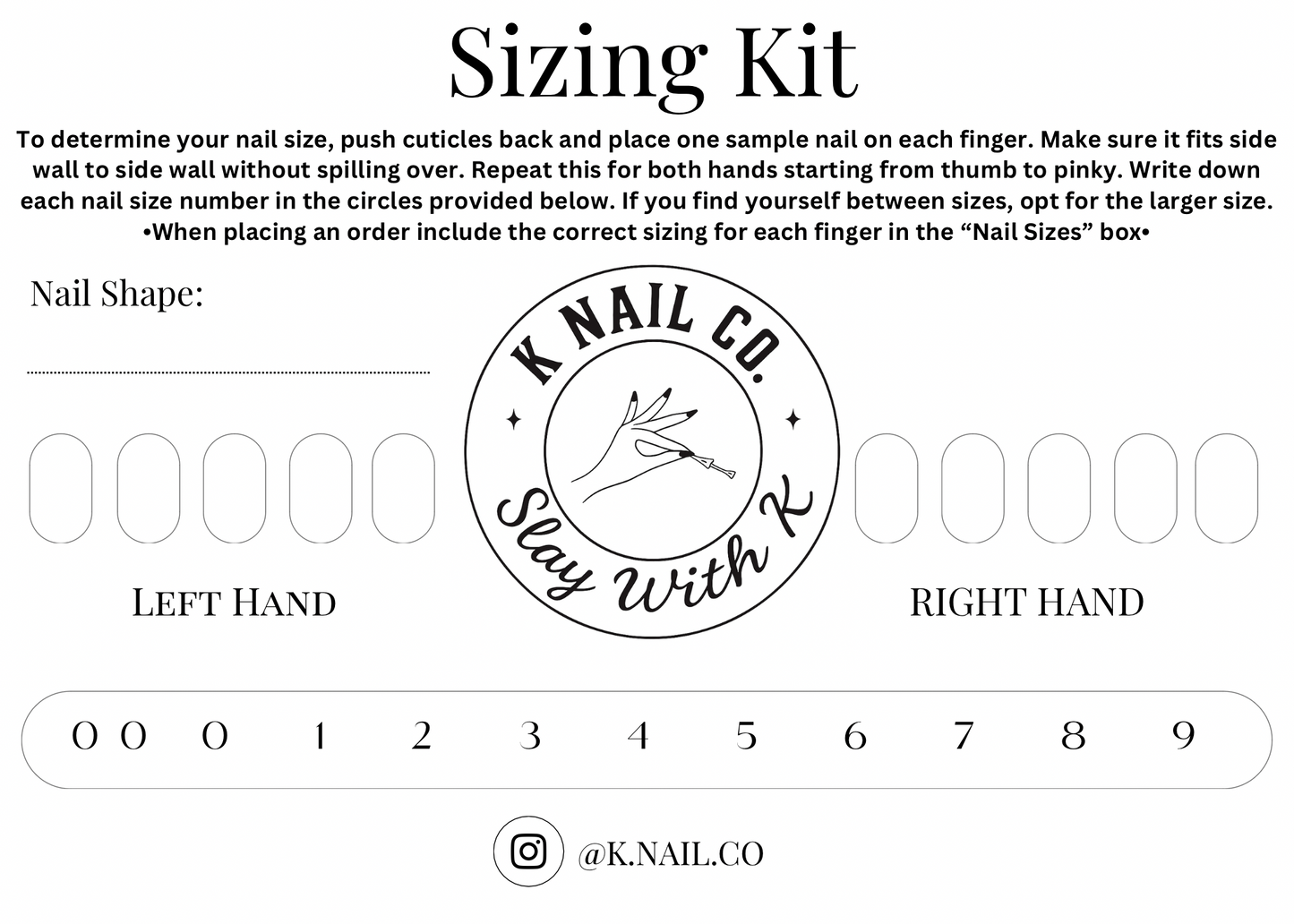 SIZING KIT